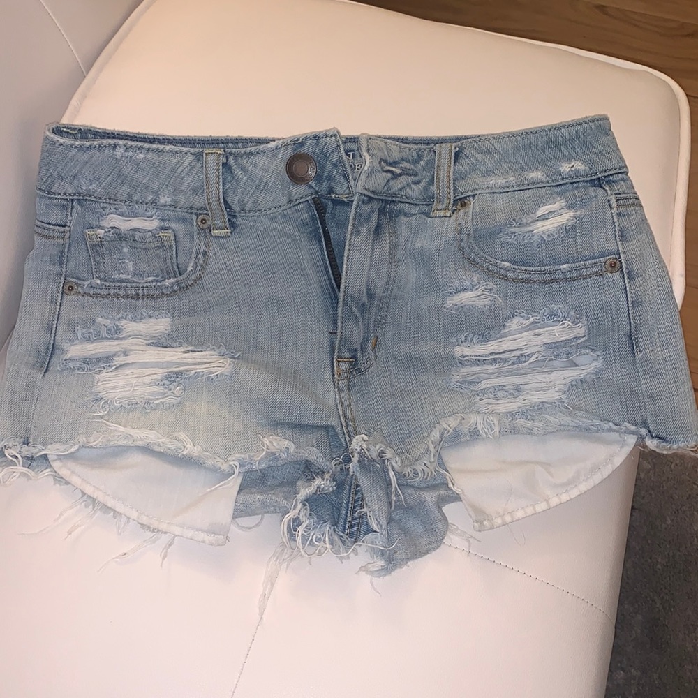American Eagle distressed jean shorts